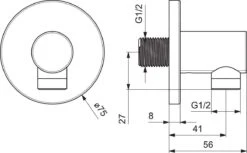 Hansa Aansluitbochten - Wandaansluitocht, Chroom 51180173 -Douche Uitrusting efbfbcb87c5c275f2eac9023