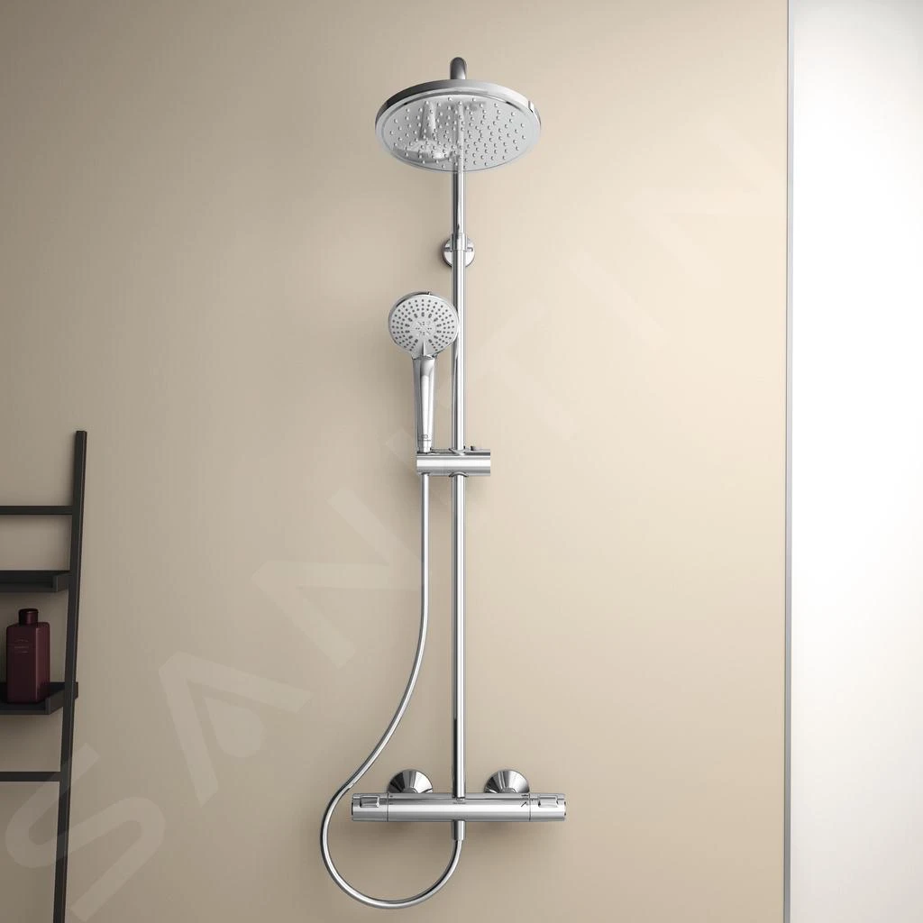 Ideal Standard CeraTherm - T25 Doucheset Met Thermostaat 200 Mm, 3 Stralen, Chroom A7208AA 8 Ideal Standard CeraTherm - T25 Doucheset Met Thermostaat 200 Mm, 3 Stralen, Chroom A7208AA - Afbeelding 6