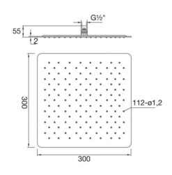 Steinberg 390 - Hoofddouche Slim, 300x300 Mm, Chroom 390 1682 -Douche Uitrusting f154f0262c64b6ac6c00a9e0