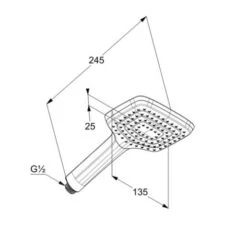 Kludi Freshline - Handdouche, 1 Douchestraal, Chroom 6450005-00 -Douche Uitrusting f2139874dbe21e8f52c05bf4