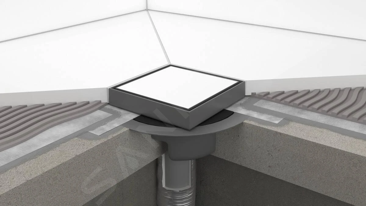 Hansgrohe RainDrain Spot - Doucheput Met Rooster 150x150 Mm, Te Betegelen Aan Achterkant, Geborsteld Rvs 56112800 5 Hansgrohe RainDrain Spot - Doucheput Met Rooster 150x150 Mm, Te Betegelen Aan Achterkant, Geborsteld Rvs 56112800 - Afbeelding 3