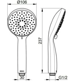 Keuco Elegance - Handdouche, 2 Straalsoorten, Chroom 51680010300 5 Keuco Elegance - Handdouche, 2 Straalsoorten, Chroom 51680010300 -Douche Uitrusting f56022605a48dc23a437c981