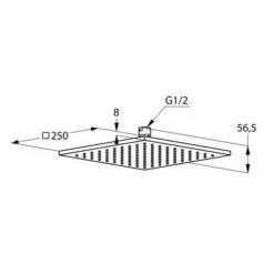 Kludi A-Qa - Hoofddouche 250x250 Mm, Chroom 6442505-00 -Douche Uitrusting f77a75e4cd7b3f18ea30c38e