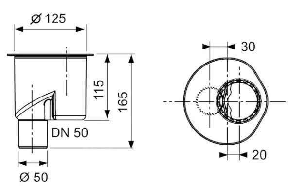 Tece Toebehoren - Sifon Voor Verticale Douchegoot, Afvoer DN50 650003 4 Tece Toebehoren - Sifon Voor Verticale Douchegoot, Afvoer DN50 650003 - Afbeelding 2