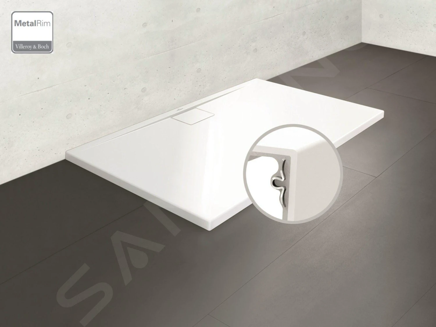 Villeroy & Boch Architectura MetalRim - Douchebak, 800x1200 Mm, Antraciet UDA1280ARA215V-1S 7 Villeroy & Boch Architectura MetalRim - Douchebak, 800x1200 Mm, Antraciet UDA1280ARA215V-1S - Afbeelding 5