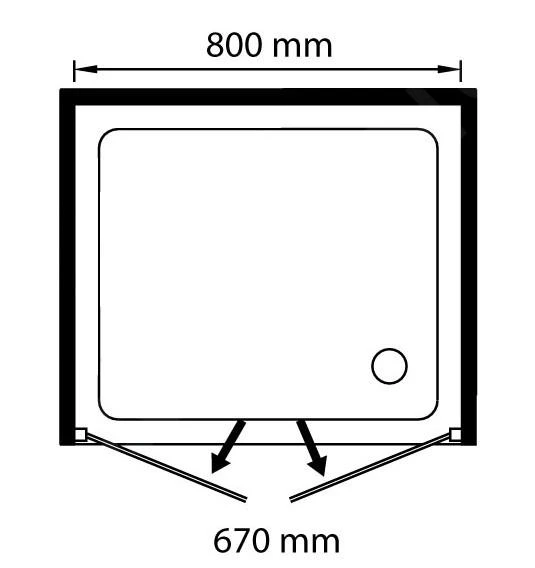 Lansanit LitLUX Slim Tadao - Douchedeur 2 Delig 800 Mm, Glanzend Aluminium/helder Glas PD2-80 4 Lansanit LitLUX Slim Tadao - Douchedeur 2 Delig 800 Mm, Glanzend Aluminium/helder Glas PD2-80 - Afbeelding 2